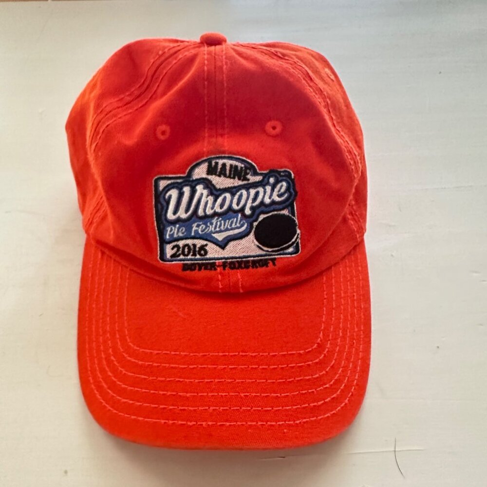 Maine Whoopie Pie Festival Ball Cap 2016 Orange Vacationland Fair Travel Otto